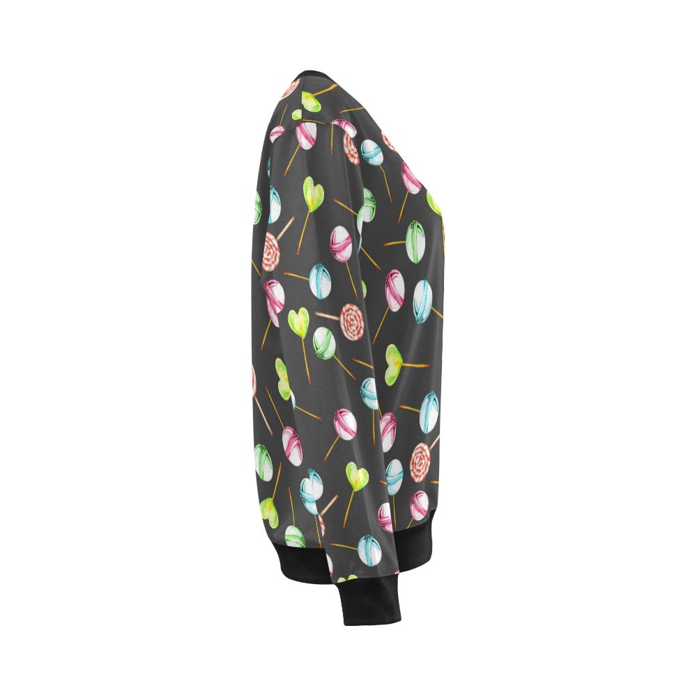 Lollipop Pattern Print Design LL02 Women Long Sleeve Sweatshirt-JorJune