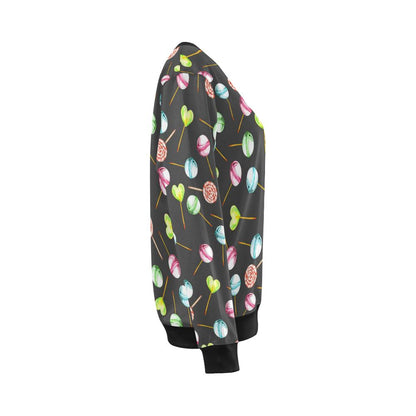 Lollipop Pattern Print Design LL02 Women Long Sleeve Sweatshirt-JorJune