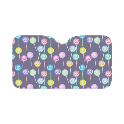 Lollipop Pattern Print Design LL03 Car Sun Shade-JorJune