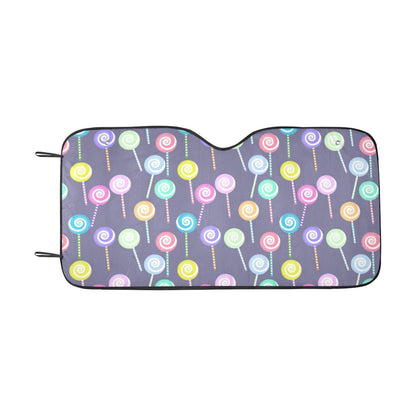 Lollipop Pattern Print Design LL03 Car Sun Shade-JorJune
