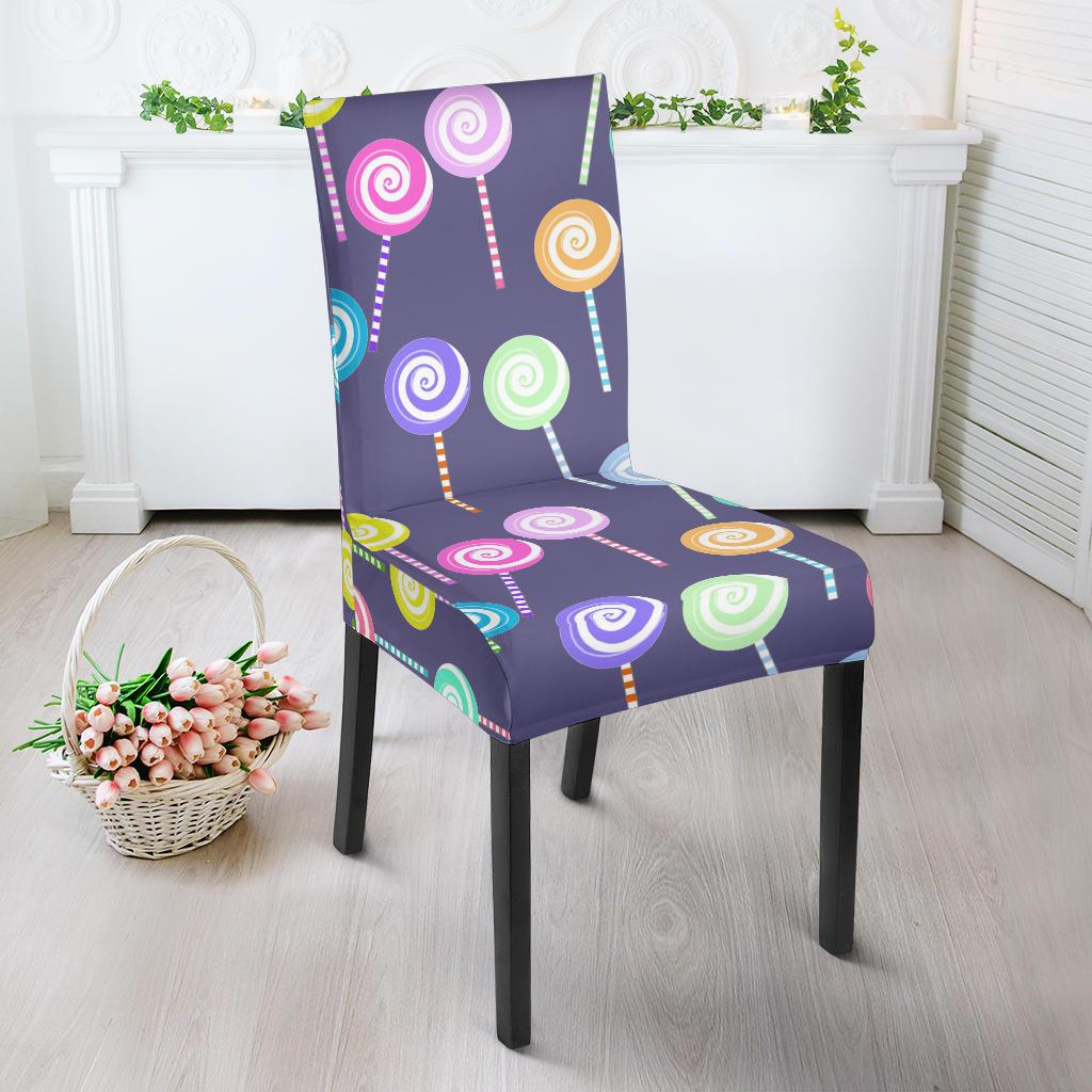 Lollipop Pattern Print Design LL03 Dining Chair Slipcover-JORJUNE.COM