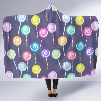 Lollipop Pattern Print Design LL03 Hooded Blanket-JORJUNE.COM