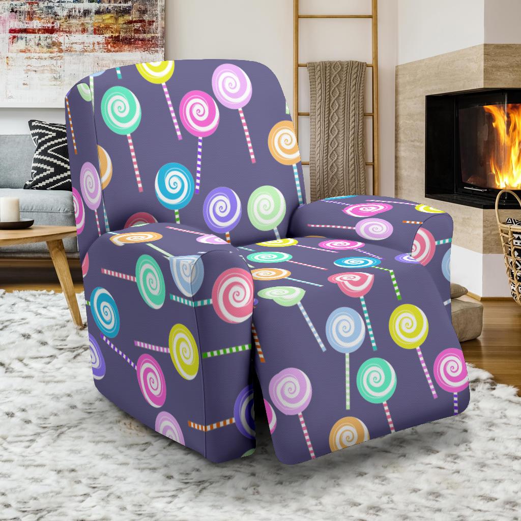 Lollipop Pattern Print Design LL03 Recliner Slipcover-JORJUNE.COM