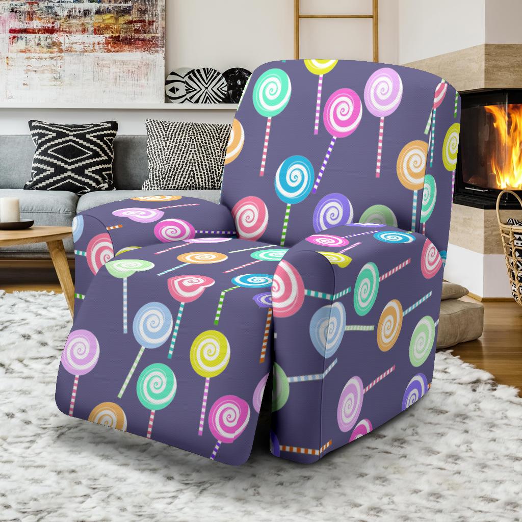 Lollipop Pattern Print Design LL03 Recliner Slipcover-JORJUNE.COM