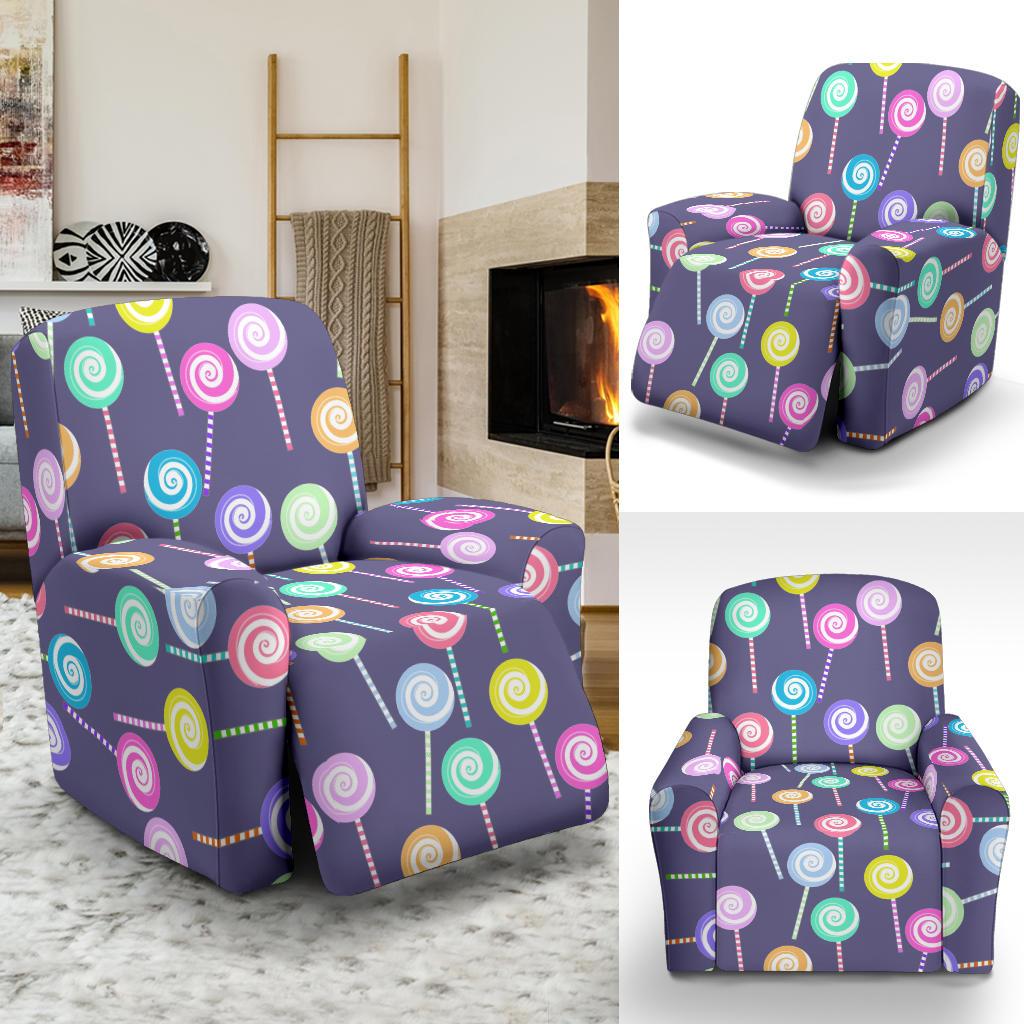 Lollipop Pattern Print Design LL03 Recliner Slipcover-JORJUNE.COM