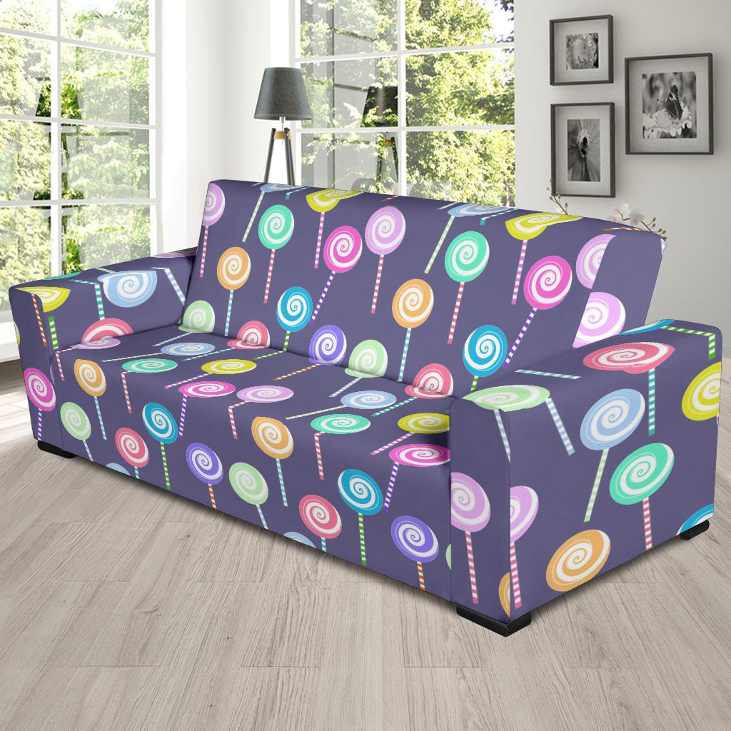 Lollipop Pattern Print Design LL03 Sofa Slipcover-JORJUNE.COM