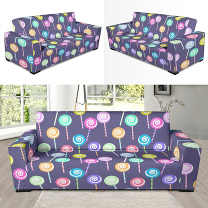 Lollipop Pattern Print Design LL03 Sofa Slipcover-JORJUNE.COM