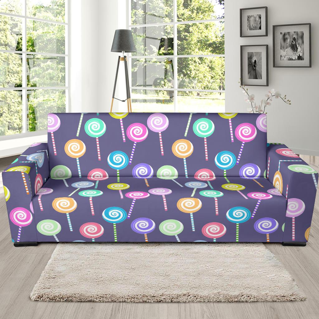 Lollipop Pattern Print Design LL03 Sofa Slipcover-JORJUNE.COM