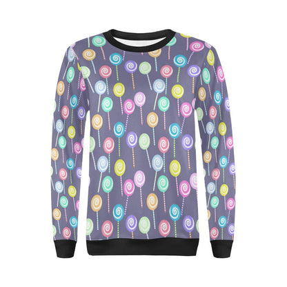 Lollipop Pattern Print Design LL03 Women Long Sleeve Sweatshirt-JorJune