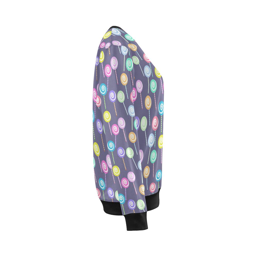 Lollipop Pattern Print Design LL03 Women Long Sleeve Sweatshirt-JorJune