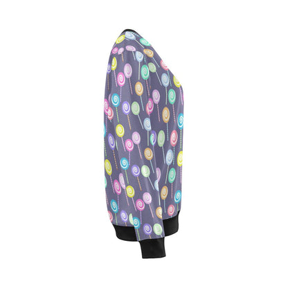 Lollipop Pattern Print Design LL03 Women Long Sleeve Sweatshirt-JorJune