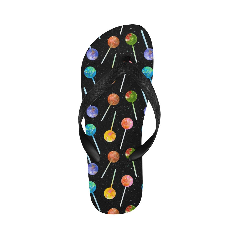 Lollipop Pattern Print Design LL04 Flip Flops-JorJune
