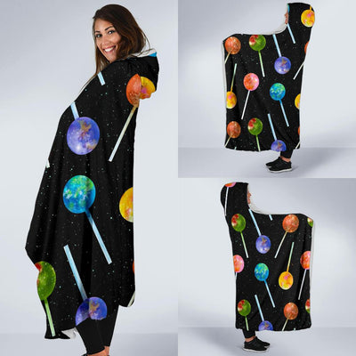 Lollipop Pattern Print Design LL04 Hooded Blanket-JORJUNE.COM