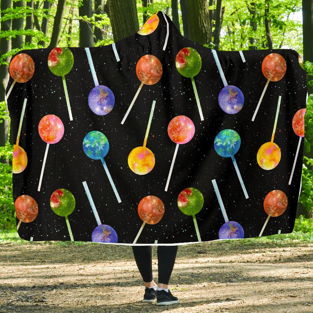 Lollipop Pattern Print Design LL04 Hooded Blanket-JORJUNE.COM