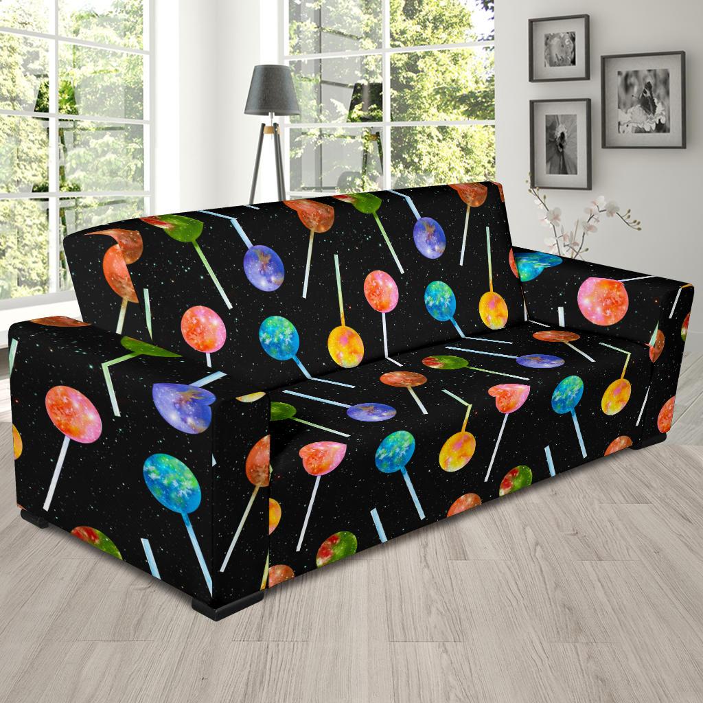 Lollipop Pattern Print Design LL04 Sofa Slipcover-JORJUNE.COM