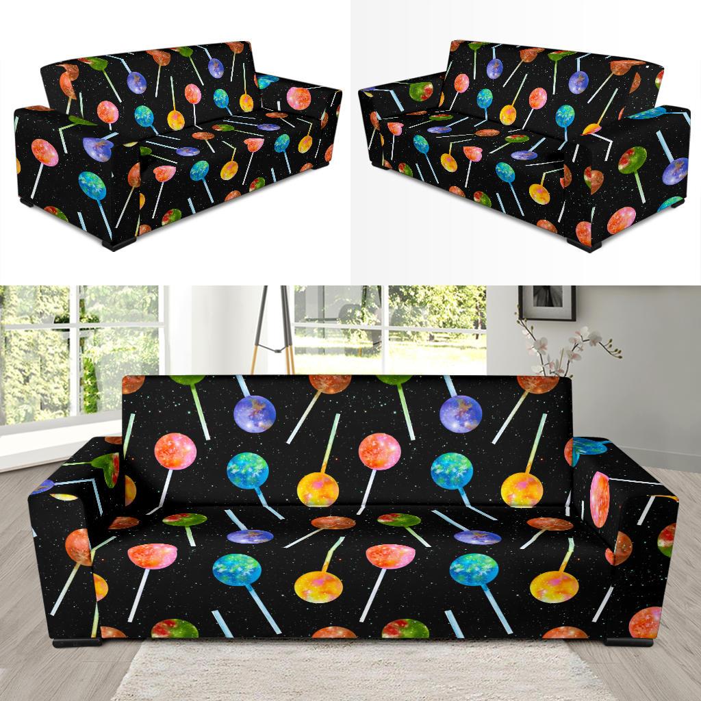 Lollipop Pattern Print Design LL04 Sofa Slipcover-JORJUNE.COM