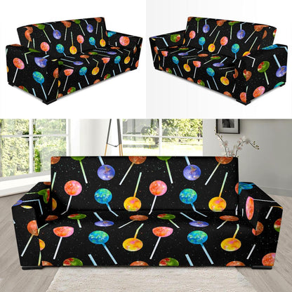 Lollipop Pattern Print Design LL04 Sofa Slipcover-JORJUNE.COM