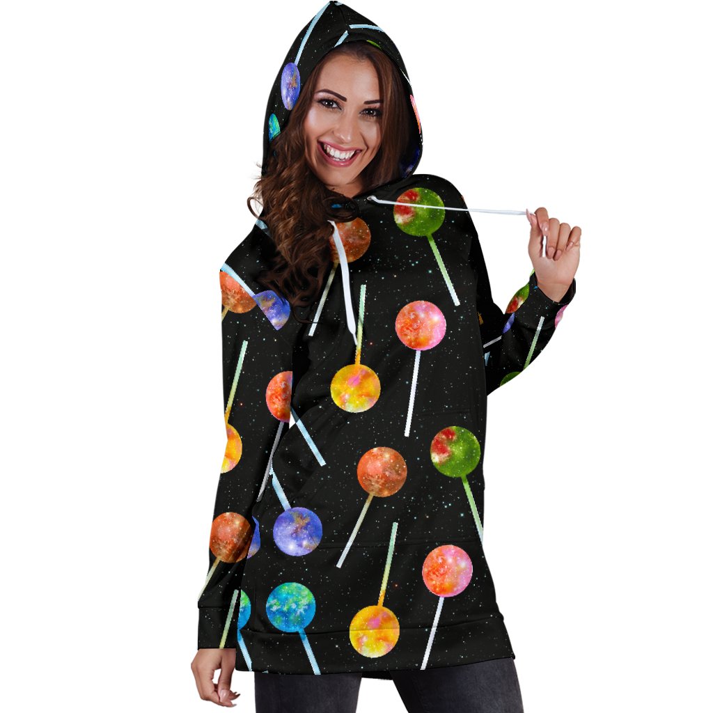 Lollipop Pattern Print Design LL04 Women Hoodie Dress