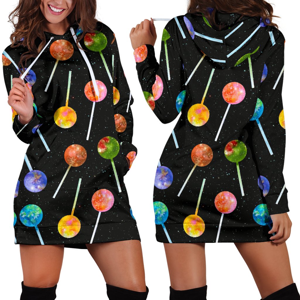 Lollipop Pattern Print Design LL04 Women Hoodie Dress