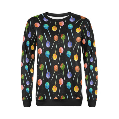 Lollipop Pattern Print Design LL04 Women Long Sleeve Sweatshirt-JorJune