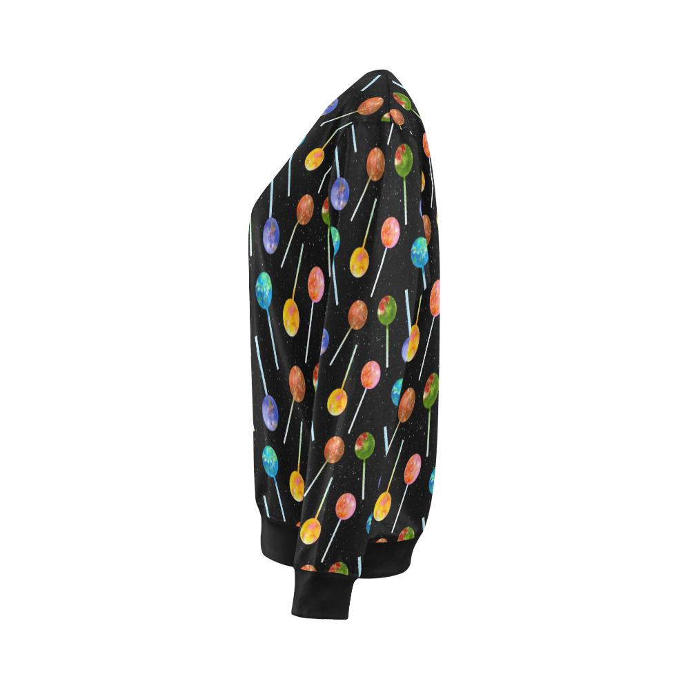 Lollipop Pattern Print Design LL04 Women Long Sleeve Sweatshirt-JorJune