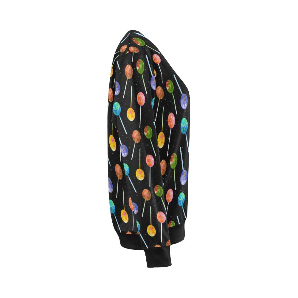 Lollipop Pattern Print Design LL04 Women Long Sleeve Sweatshirt-JorJune