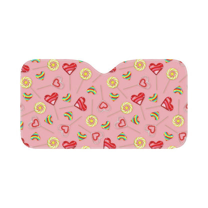 Lollipop Pattern Print Design LL05 Car Sun Shade-JorJune