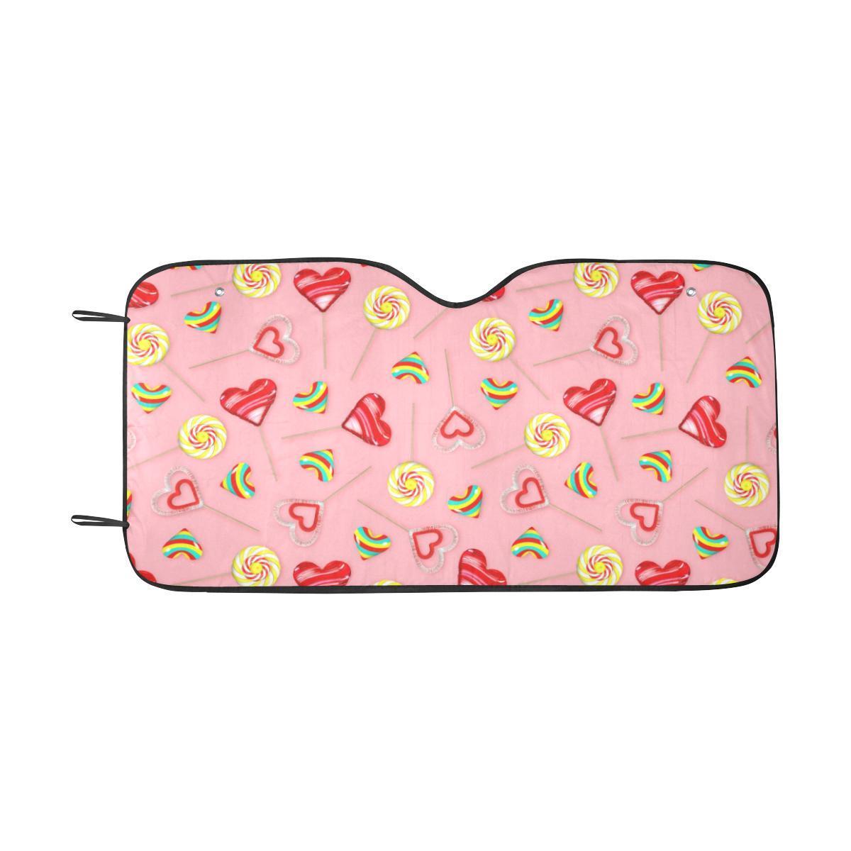 Lollipop Pattern Print Design LL05 Car Sun Shade-JorJune