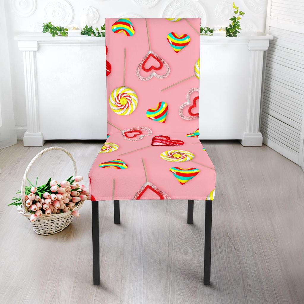 Lollipop Pattern Print Design LL05 Dining Chair Slipcover-JORJUNE.COM