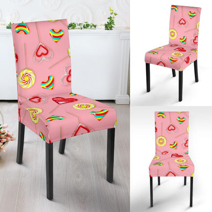 Lollipop Pattern Print Design LL05 Dining Chair Slipcover-JORJUNE.COM