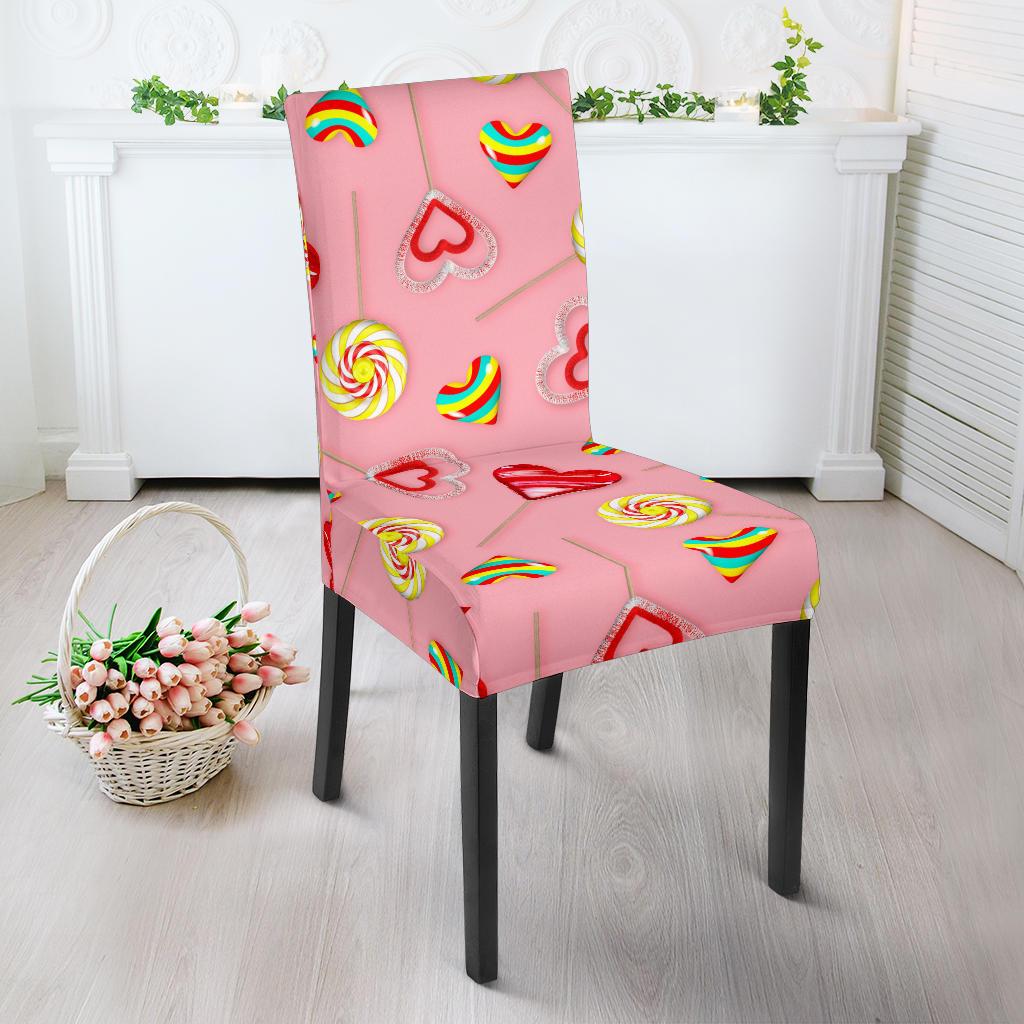 Lollipop Pattern Print Design LL05 Dining Chair Slipcover-JORJUNE.COM