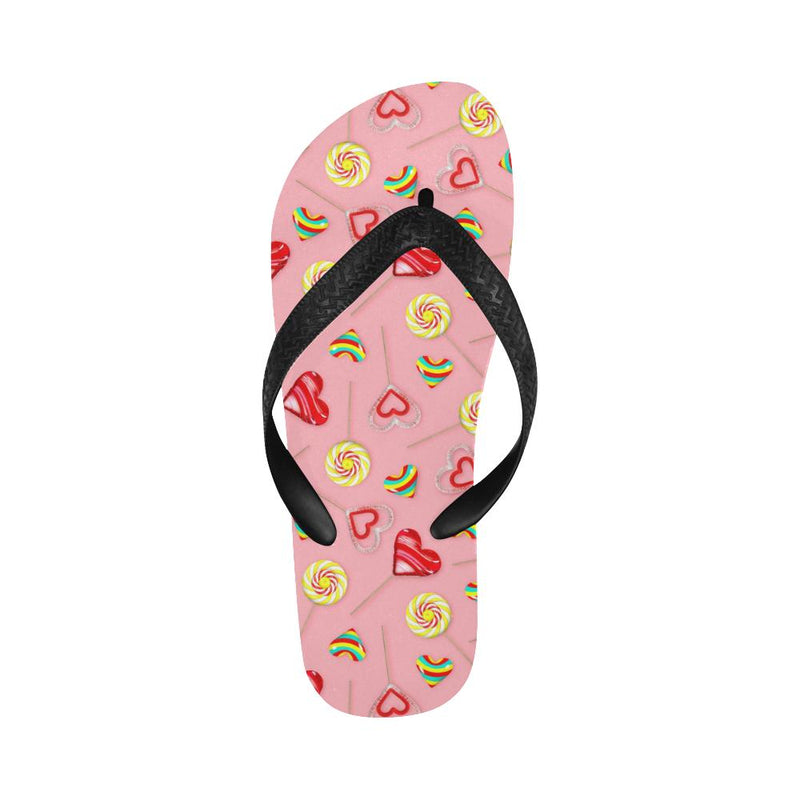 Lollipop Pattern Print Design LL05 Flip Flops-JorJune