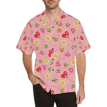 Lollipop Pattern Print Design LL05 Men Hawaiian Shirt-JorJune