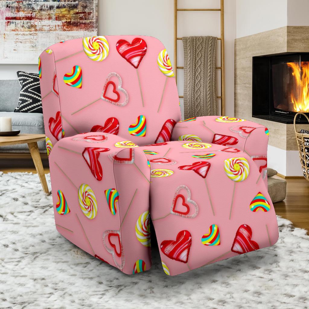 Lollipop Pattern Print Design LL05 Recliner Slipcover-JORJUNE.COM