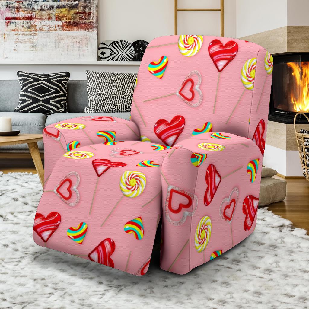 Lollipop Pattern Print Design LL05 Recliner Slipcover-JORJUNE.COM