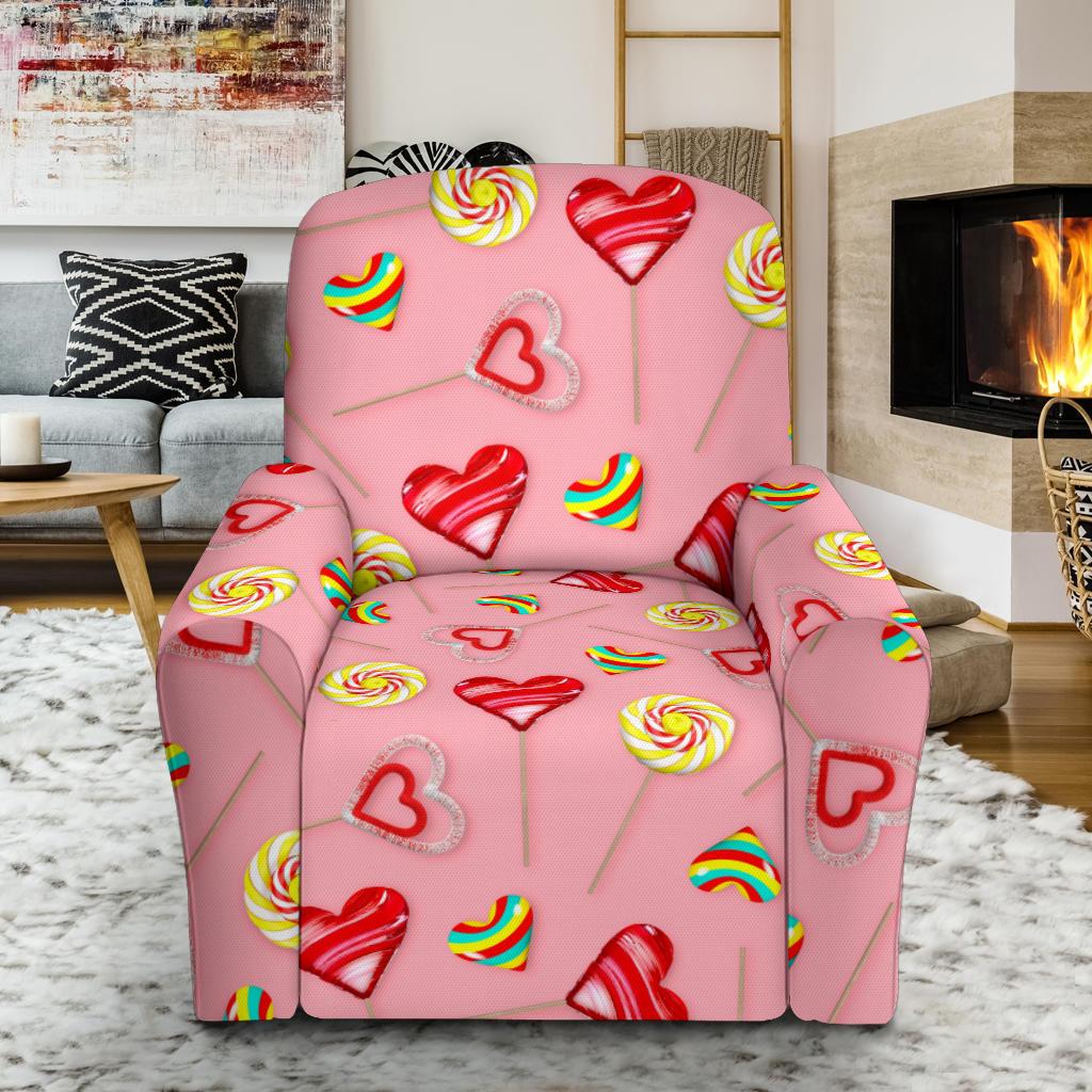 Lollipop Pattern Print Design LL05 Recliner Slipcover-JORJUNE.COM