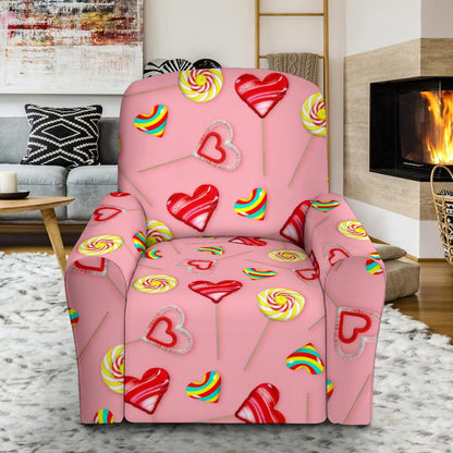 Lollipop Pattern Print Design LL05 Recliner Slipcover-JORJUNE.COM