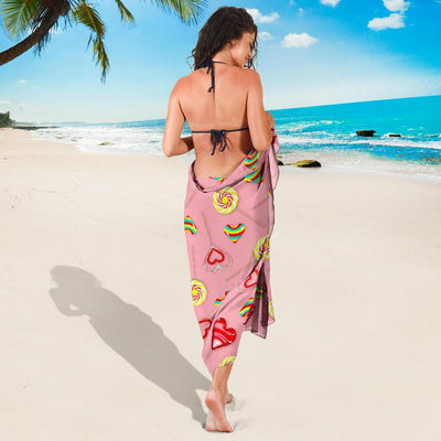 Lollipop Pattern Print Design LL05 Sarong Pareo Wrap-JORJUNE.COM