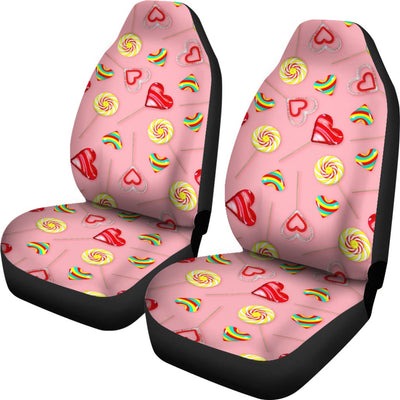 Lollipop Pattern Print Design LL05 Universal Fit Car Seat Covers-JorJune