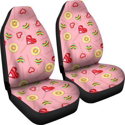 Lollipop Pattern Print Design LL05 Universal Fit Car Seat Covers-JorJune