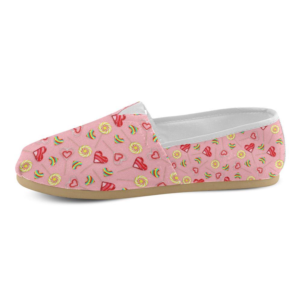 Lollipop Pattern Print Design LL05 Women Casual Shoes-JorJune.com