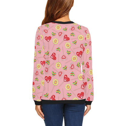 Lollipop Pattern Print Design LL05 Women Long Sleeve Sweatshirt-JorJune