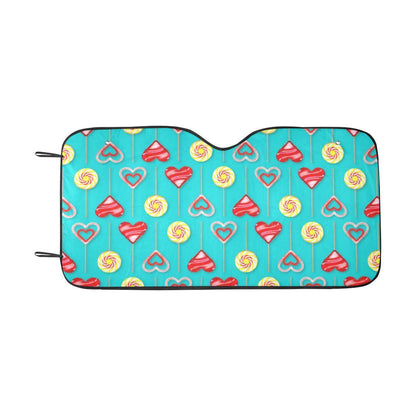 Lollipop Pattern Print Design LL06 Car Sun Shade-JorJune