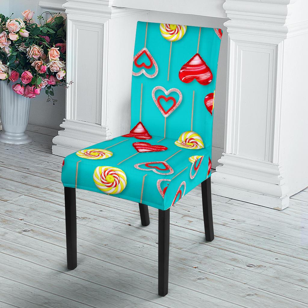 Lollipop Pattern Print Design LL06 Dining Chair Slipcover-JORJUNE.COM
