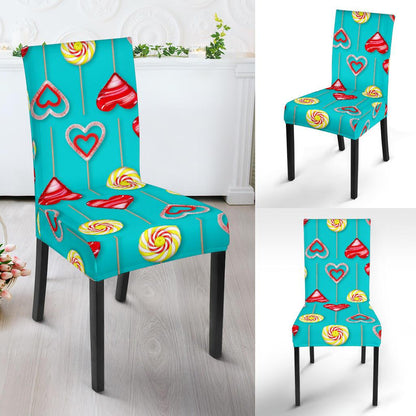 Lollipop Pattern Print Design LL06 Dining Chair Slipcover-JORJUNE.COM