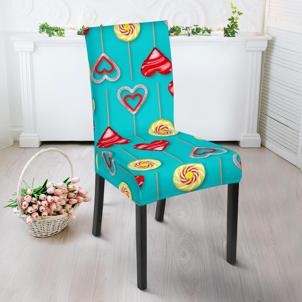 Lollipop Pattern Print Design LL06 Dining Chair Slipcover-JORJUNE.COM