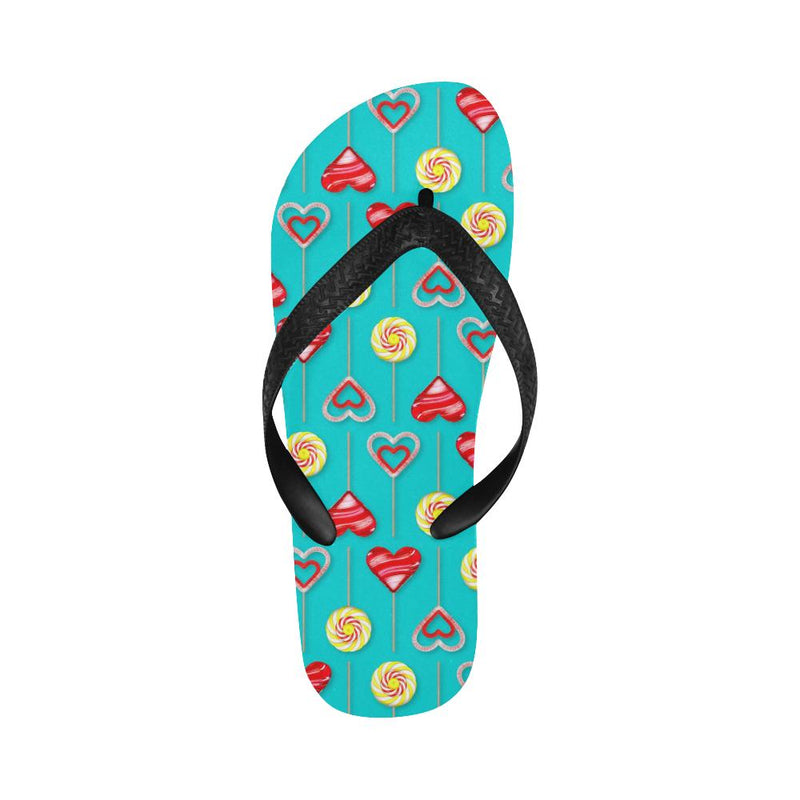 Lollipop Pattern Print Design LL06 Flip Flops-JorJune