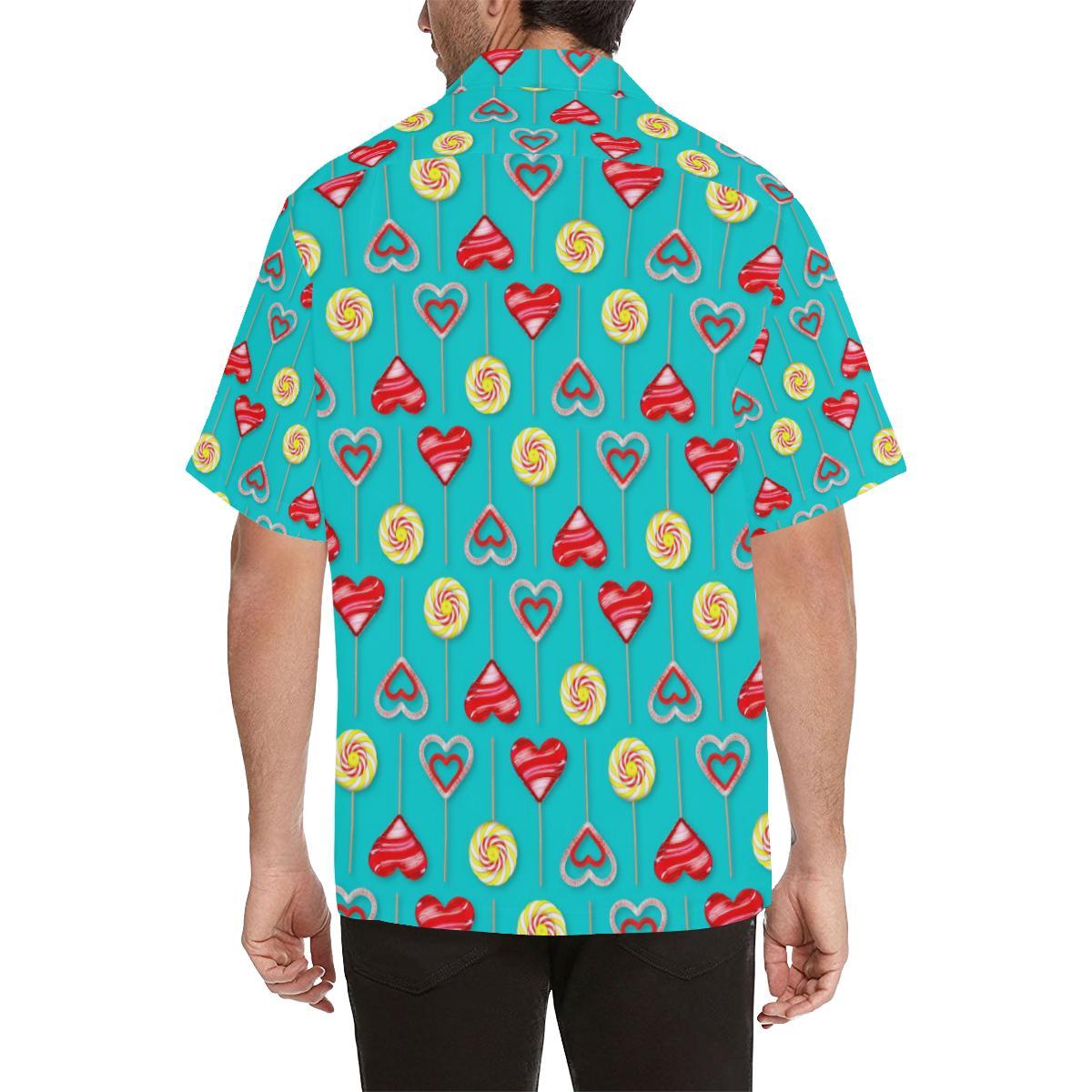 Lollipop Pattern Print Design LL06 Men Hawaiian Shirt-JorJune