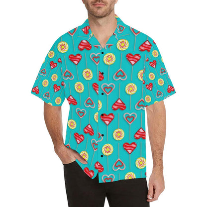 Lollipop Pattern Print Design LL06 Men Hawaiian Shirt-JorJune