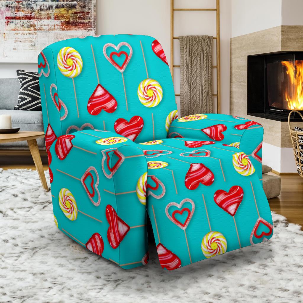 Lollipop Pattern Print Design LL06 Recliner Slipcover-JORJUNE.COM